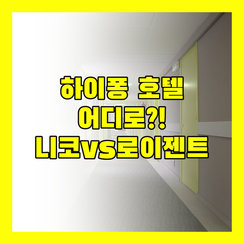 하이퐁 호텔 어디로? 가성비 & 서비스 만족! 니코 vs 로이젠트 vs 머큐어 전격 비교!