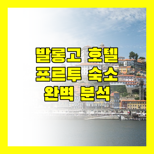 발롱고 호텔 완벽 분석 포르투 여행객을 위한 숙소 가이드