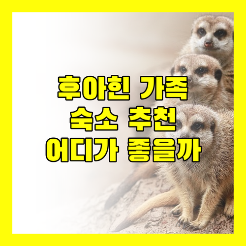 후아힌 완벽 가족 여행 숙소 추천 홀리데이 인 리조트 vs 메리어트 vs 푸타락사 vs 아마리