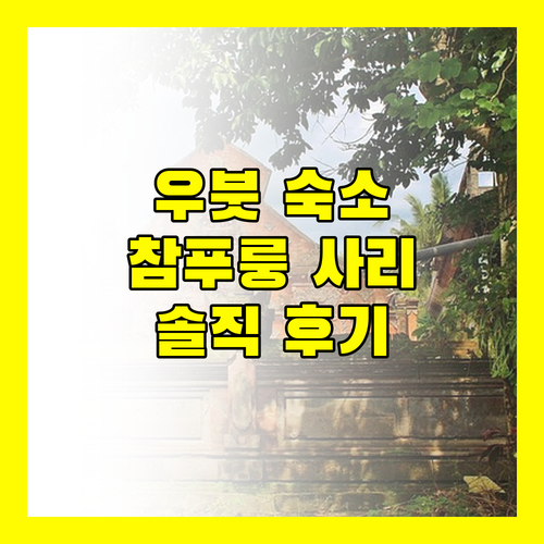 우붓 여행객 필독 참푸룽 사리 호텔 생생한 후기