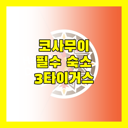 3 타이거스 리조트 & 호스텔, 코사무이 여행객의 필수 숙소! 왜?