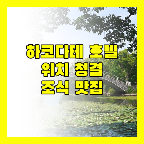 하코다테 호텔 완벽 분석 위치, 청결도, 조식 맛집 비교!