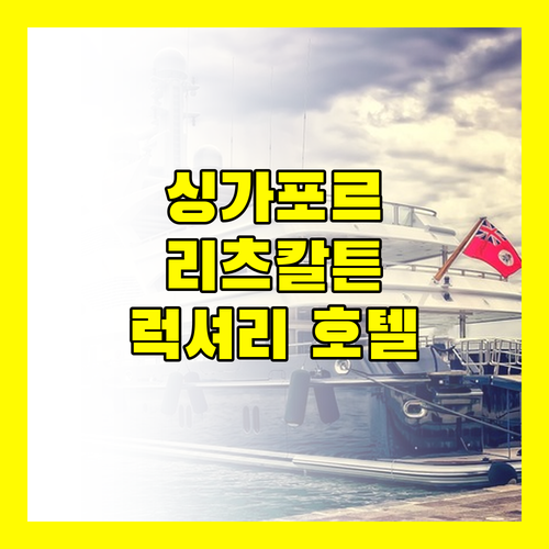 싱가포르 럭셔리 호텔 추천 더 리츠칼튼 밀레니아 특별한 숙박 경험