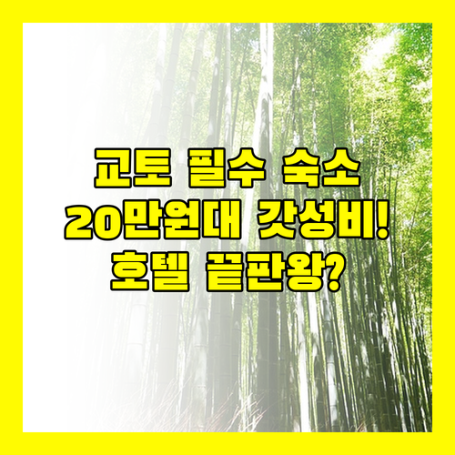 교토 가성비 호텔 끝판왕 20만원대 초반 알라 호텔부터 케이한까지